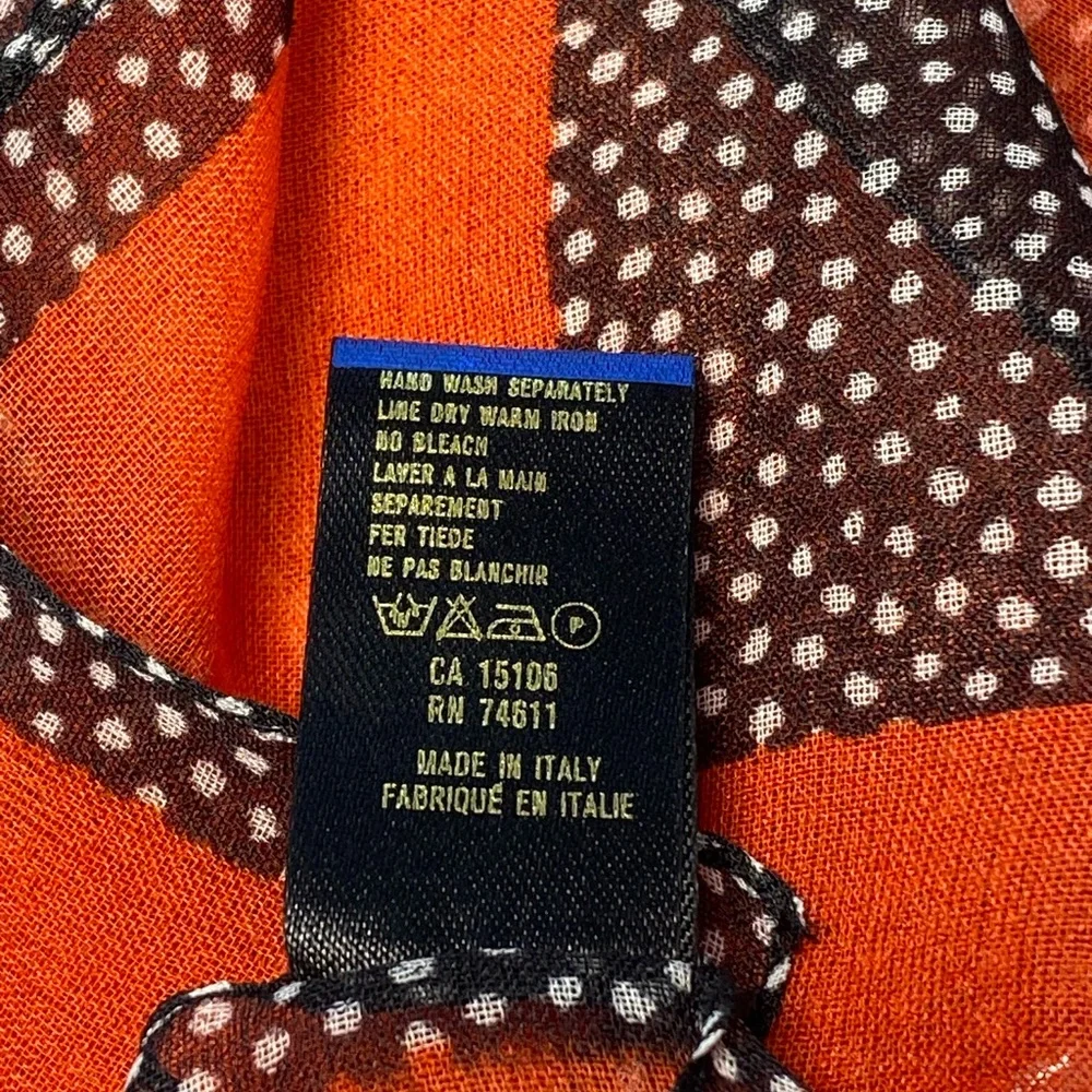Italian Cinzia Fiori for Tie Rack Poppy and Rose Scarf